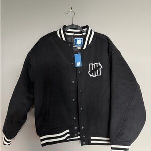 Undefeated Black and White Varsity Jacket